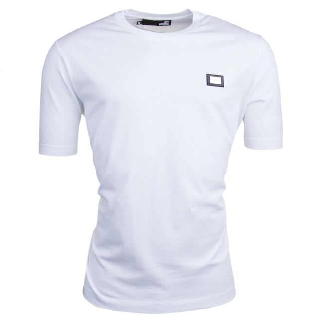 Mens White Logo Badge Regular S/s T Shirt