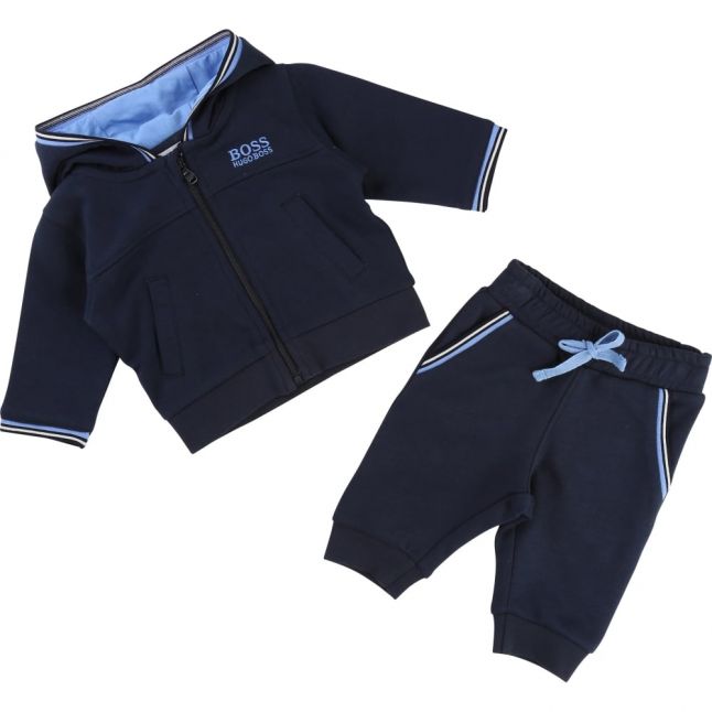 Baby Navy Hooded Zip Tracksuit