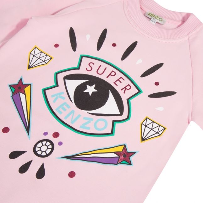 Junior Girls Bubble Pink Gaby Icon Eye Dress