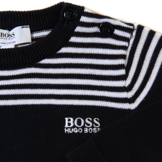 Baby Navy Stripe Detail Jumper