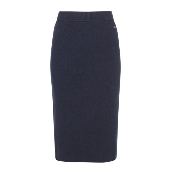 Womens Black Iris Tape Detail Midi Skirt