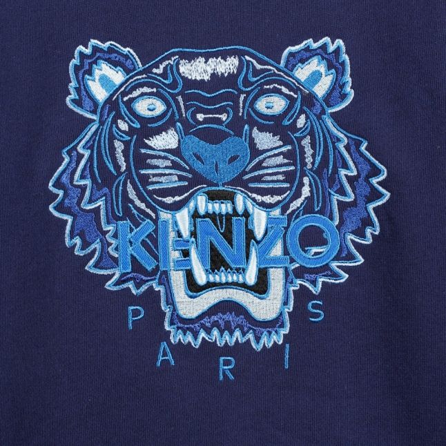 Boys Navy Tiger Sweat Top