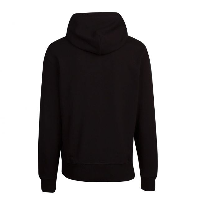 Mens Black Big Logo Hooded Sweat Top