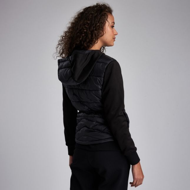 Womens Black Ventax Quilted Sweat Jacket