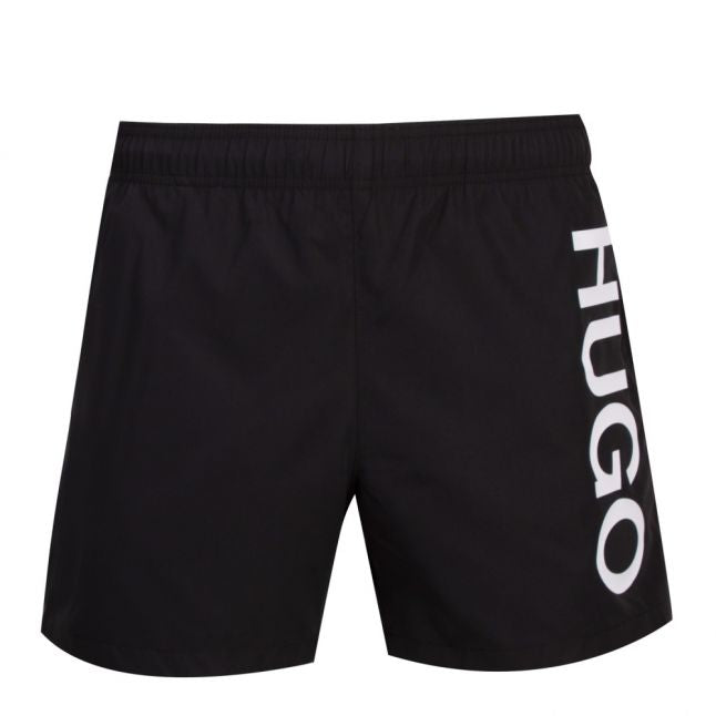 Mens Black Abas Logo Swim Shorts