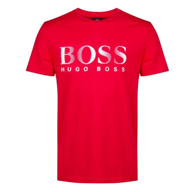 Mens Red Big Logo Beach S/s T Shirt