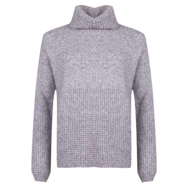 Casual Womens Grey Ikallah Roll Neck Knitted Jumper