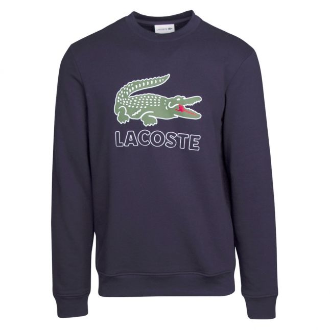 Mens Navy Big Croc Crew Sweat Top