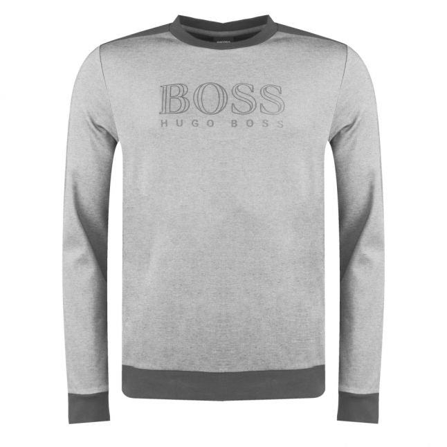 Mens Black Branded Poly Mix Crew Neck Sweat Top