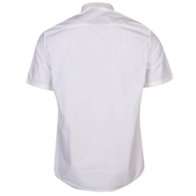 Mens Optical White Logo Badge Regular S/s Shirt