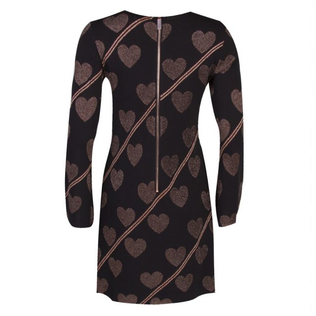 Womens Black Uzeniaa Knitted Heart Dress