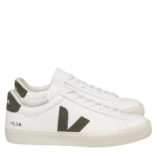 Mens VEJA Extra White/Khaki Campo Trainers