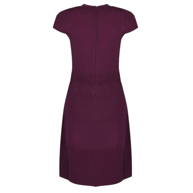 Womens Plum Ottoman Flare Dress