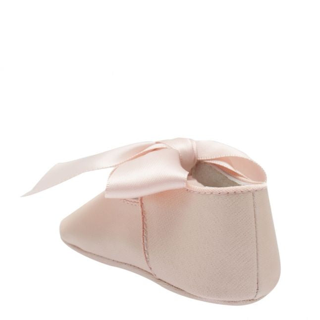 Baby Pink Satin Bow Mary Jane Shoes (15-18)