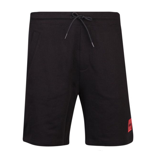 Mens Black Diz 222 Patch Sweat Shorts