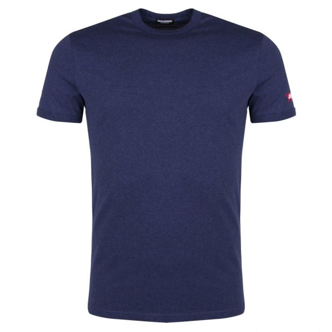 Mens Navy Arm Logo S/s T Shirt