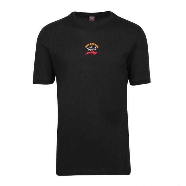 Mens Black Small Chest Logo Custom Fit S/s T Shirt