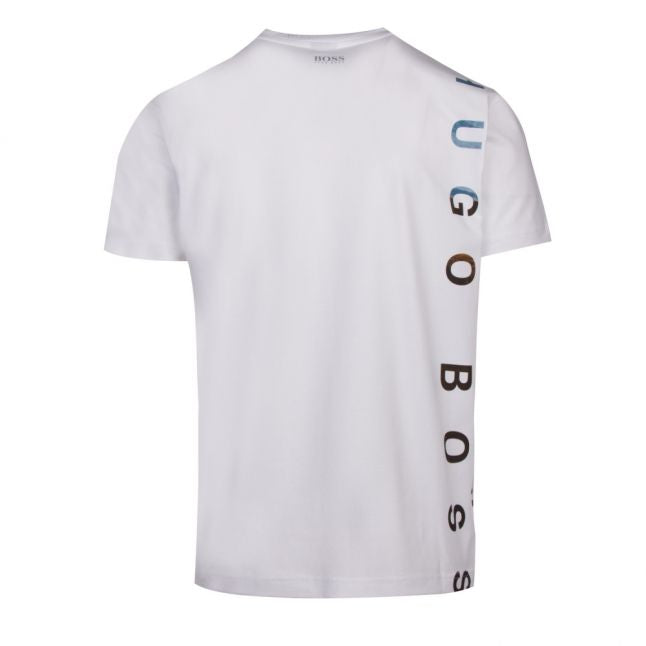 Athleisure Mens White Tee 9 Vertical Logo S/s T Shirt