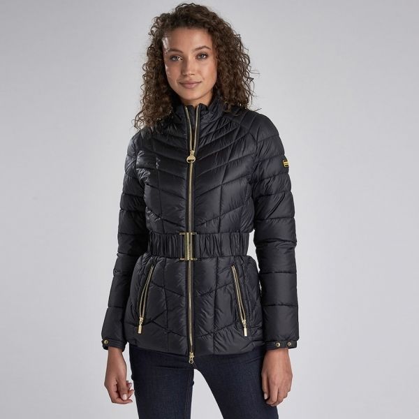 Womens Black Morzine Quilted Jacket