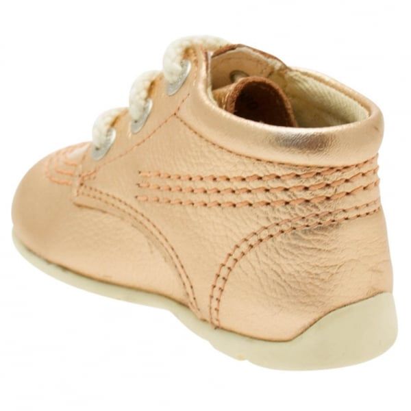 Girls Rose Gold Kick Hi Baby Booties (2-4)