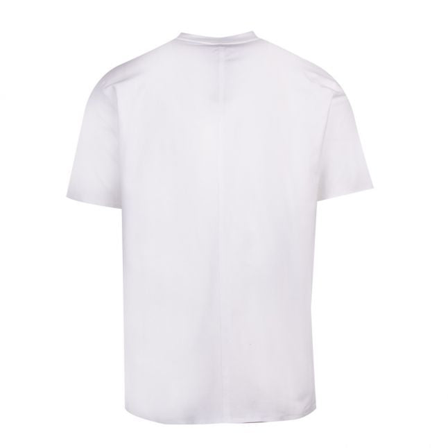 Mens White Branded Chest S/s T Shirt