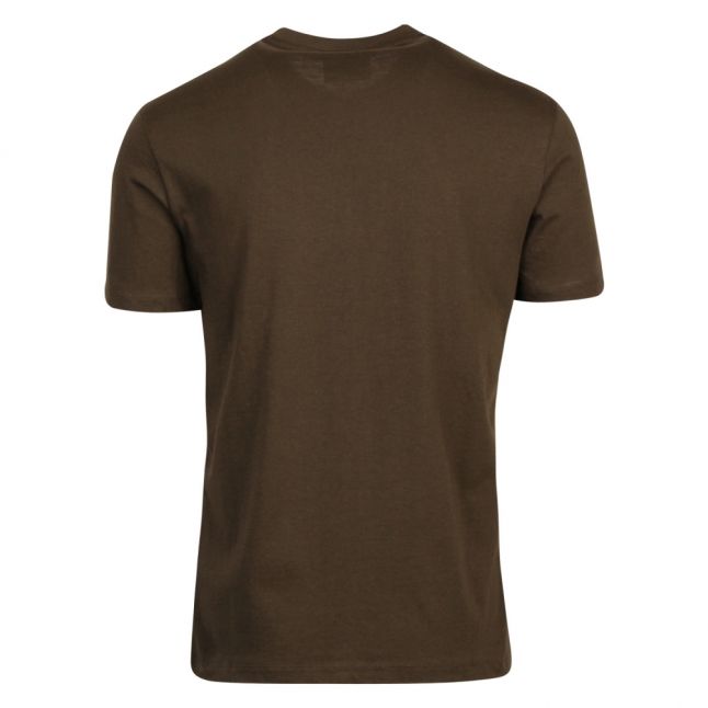 Mens Olive Textured Eagle S/s T Shirt