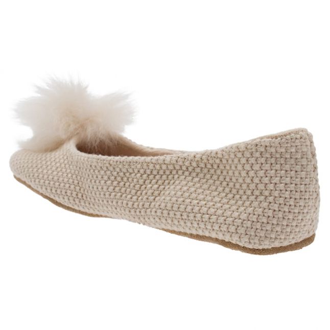 Womens Cream Andi Fluff Slippers