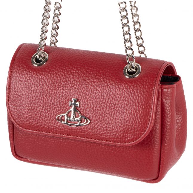 Womens Red Small Purse with Chain