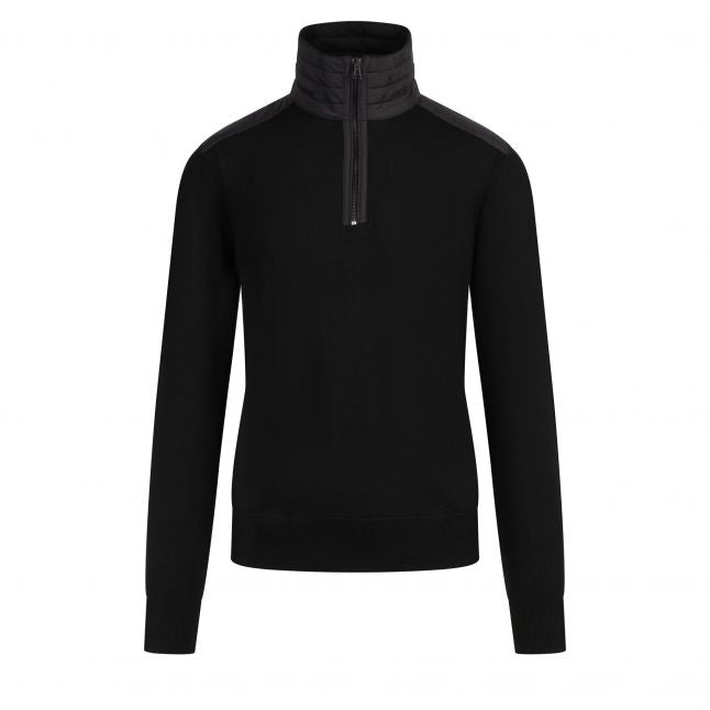 Mens Black Kilmington 1/2 Zip Knit