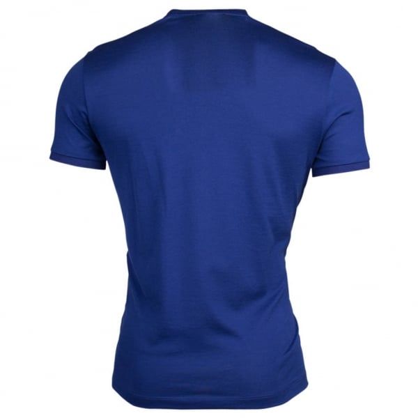 Paul & Shark Mens Bright Blue Tonal Logo Shark Fit S/s T Shirt