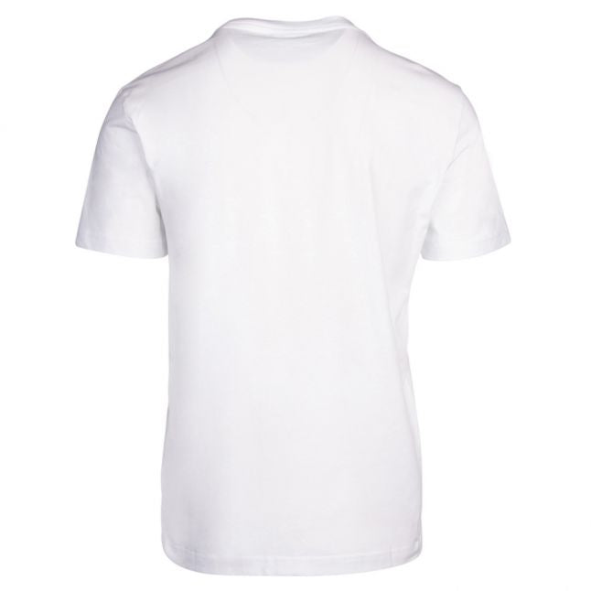 Mens Perfect White Flock Logo S/s T Shirt