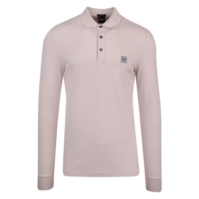 Casual Mens Stone Passerby Slim Fit L/s Polo Shirt