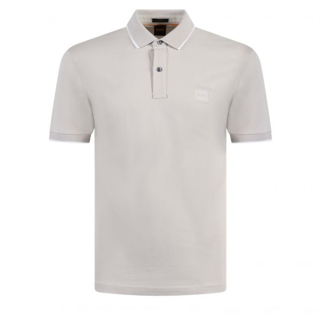 Mens Light Beige Passertip S/s Polo