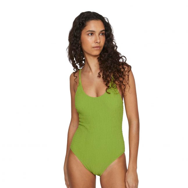 Womens Kelp Forest Vimikayla Smocked Swimsuit