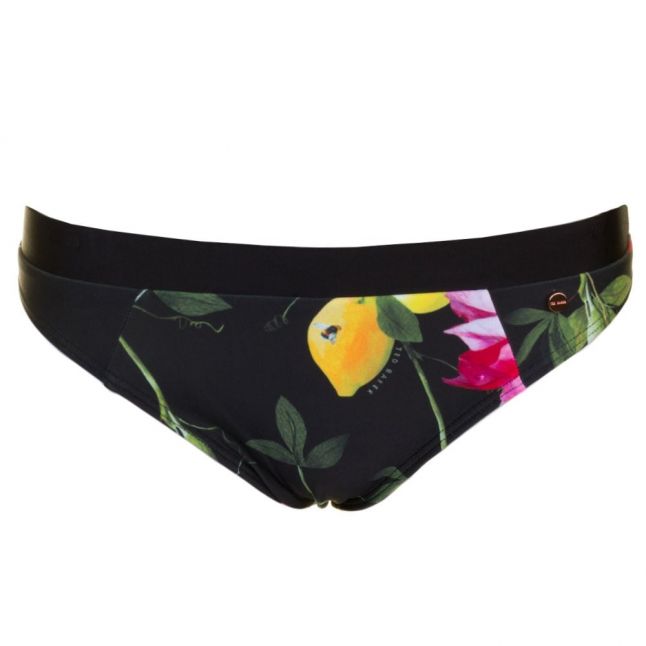 Womens Black Camilsa Citrus Bloom Classic Bikini Pants