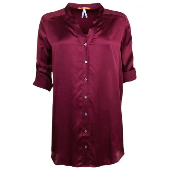 Womens Dark Red Ejustere_5 Blouse