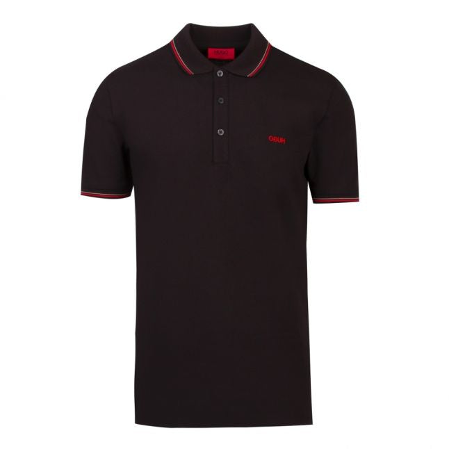 Mens Black Dinoso202 Tipped S/s Polo Shirt