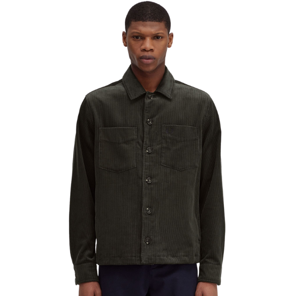 Mens Field Green Cord Overshirt