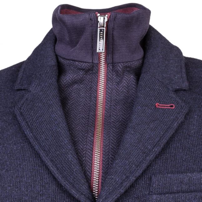 Mens Navy Dom Funnel Neck Jacket