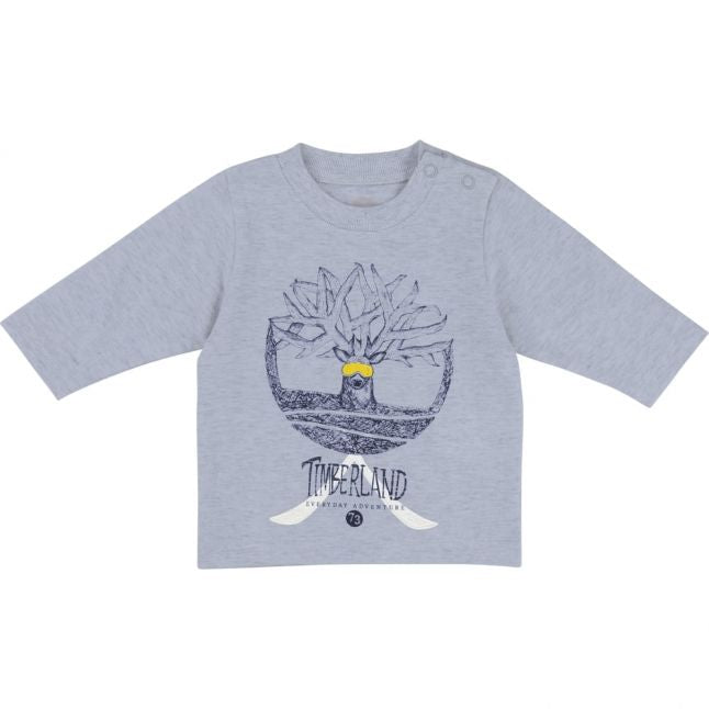 Baby Pale Blue Tree L/s T Shirt