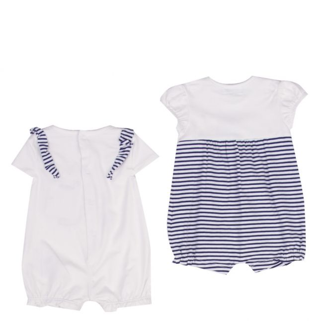 Baby Navy Stripe 2 Pack Rompers