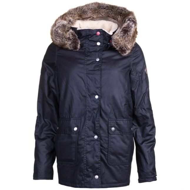 Lifestyle Womens Navy Crevasse Waxed Jacket