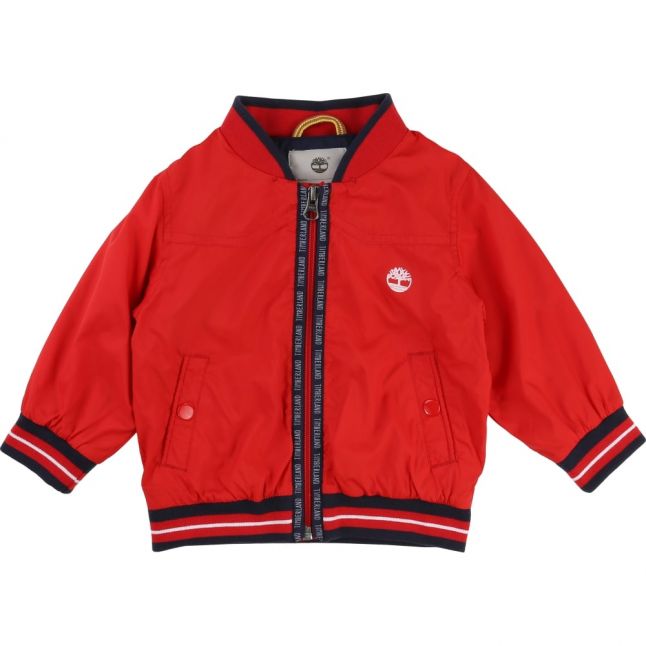 Boys New Red Branded Zip Through Jacket