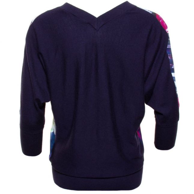 Womens Dark Blue Graciie Hydrangea Haze Jumper