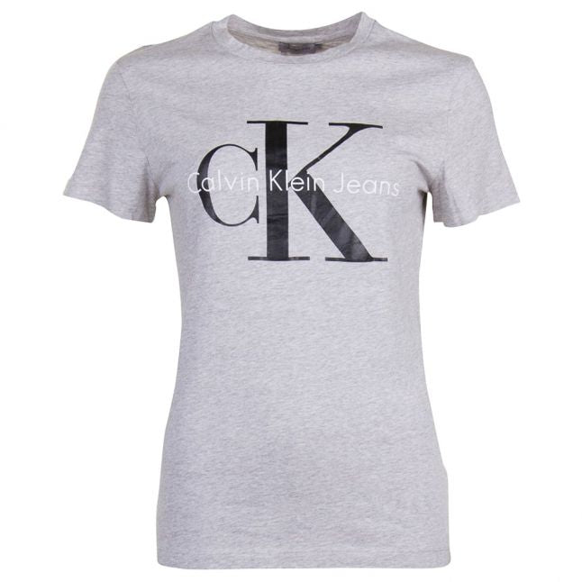 Womens Light Grey Shrunken True Icon S/s T Shirt