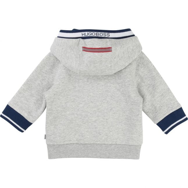 Baby Grey Hooded Zip Sweat Top