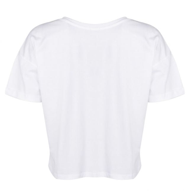 Womens Bright White Teco-22 Cropped S/s T Shirt