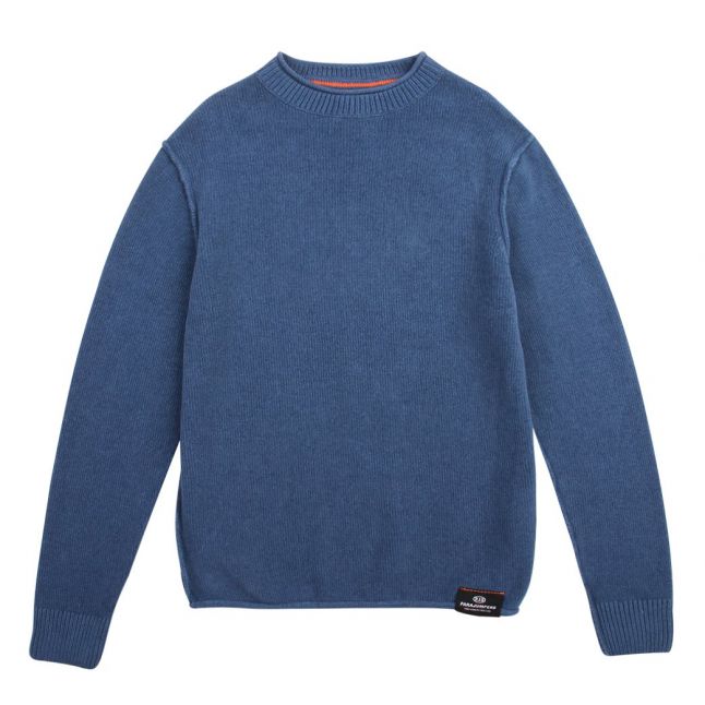 Boys Mallard Blue Braw Chenille Knitted Jumper