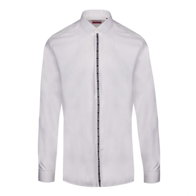 Mens White Ed Trim L/s Shirt