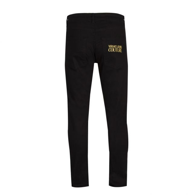 Mens Black Branded Narrow Slim Fit Jeans